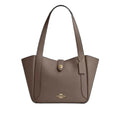 The Hadley Turnlock Tote Bag - Gold/Dark Stone