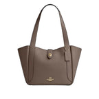 The Hadley Turnlock Tote Bag - Gold/Dark Stone