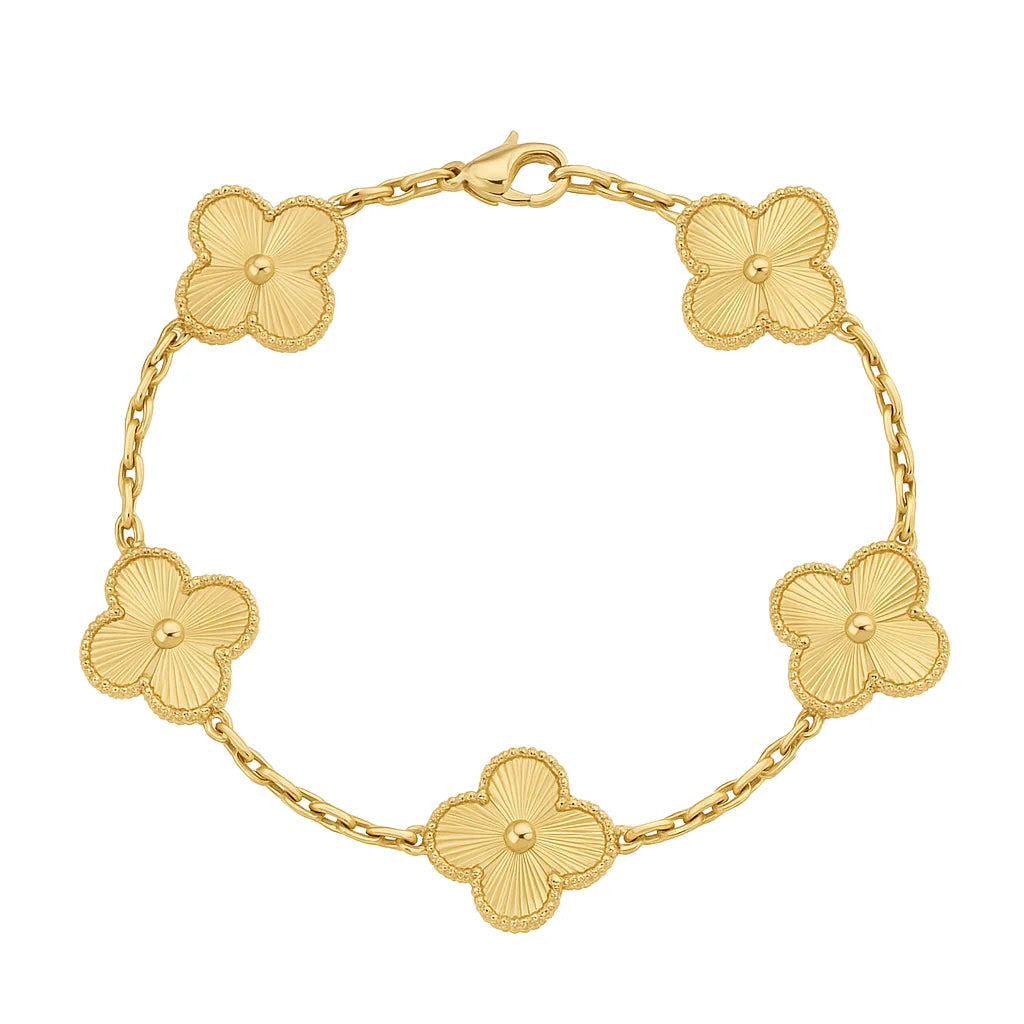 Golden Clover Leaf Bracelet