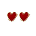 Red Heart Stud Earring