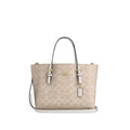The Mollie Tote Bag 25 In Signature Canvas - Sand/Chalk