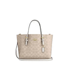 The Mollie Tote Bag 25 In Signature Canvas - Sand/Chalk