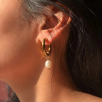 Pearl Pendant Earrings