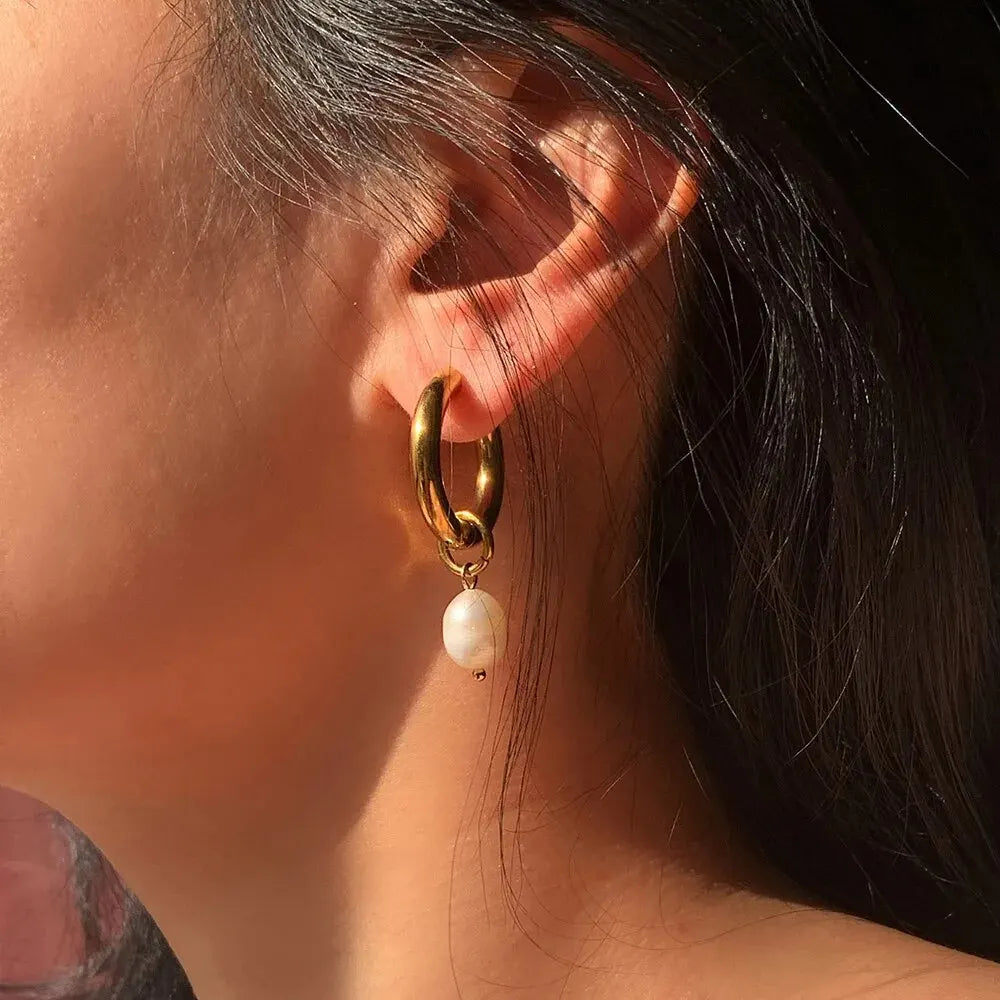 Pearl Pendant Earrings