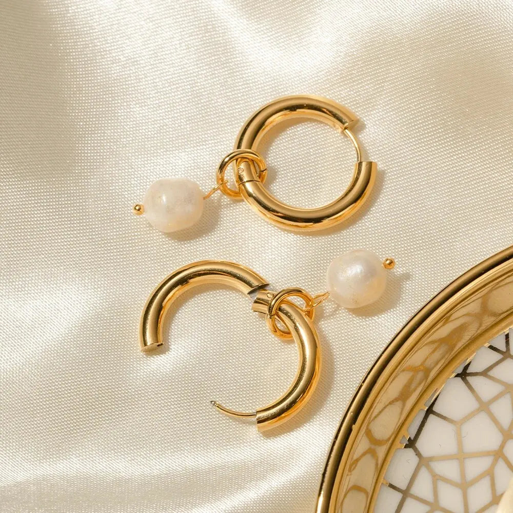 Pearl Pendant Earrings