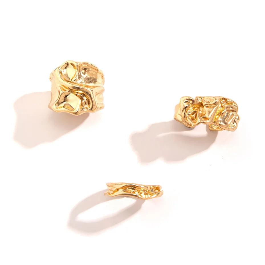 Golden Trinity Rings