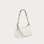 Teri Shoulder Bag In Signature Canvas - Gold/White