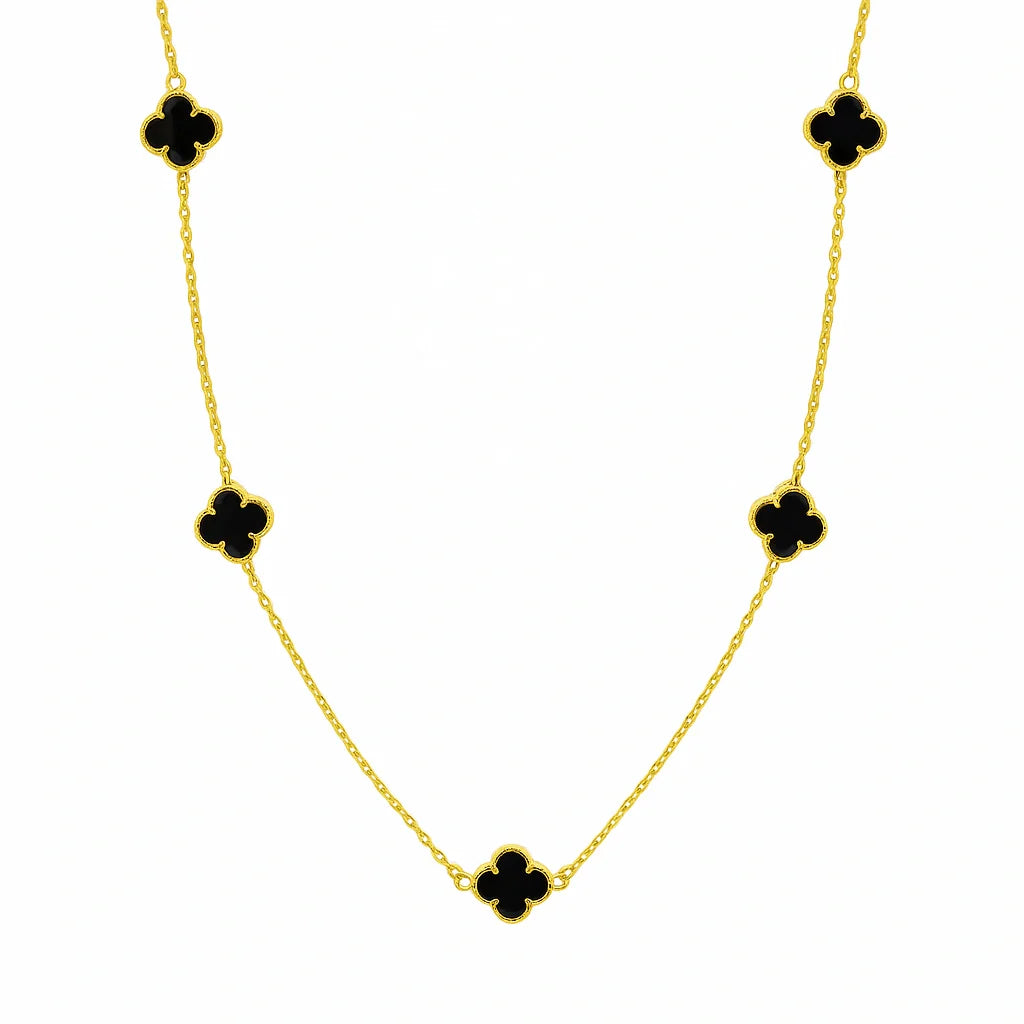 Amelie Clover Necklace - Black Edition