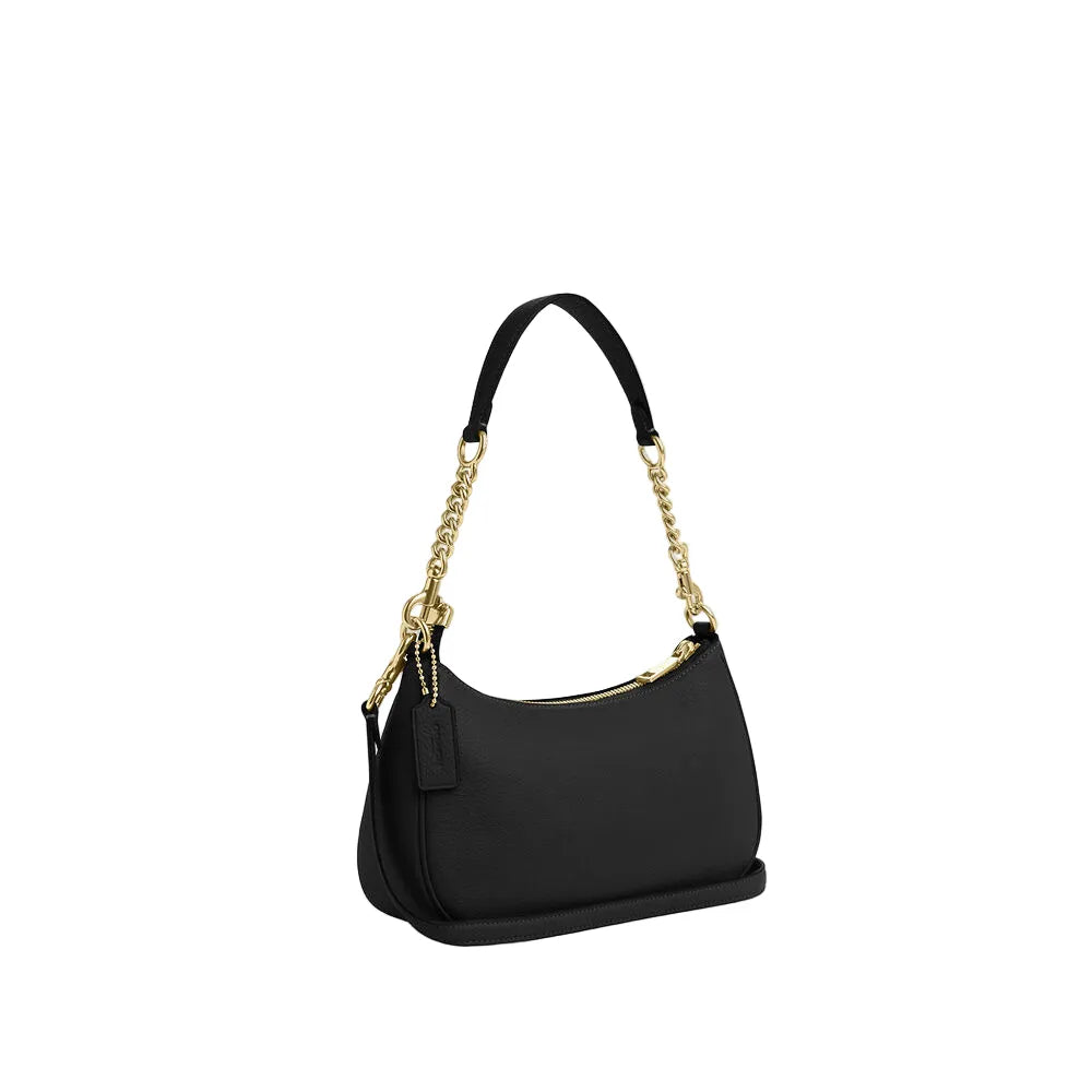 Teri Shoulder Bag In Signature Canvas- Gold/Black