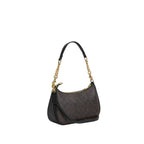 Teri Shoulder Bag In Signature Canvas  - Walnut/Black