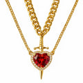 Heart and Sword Necklace